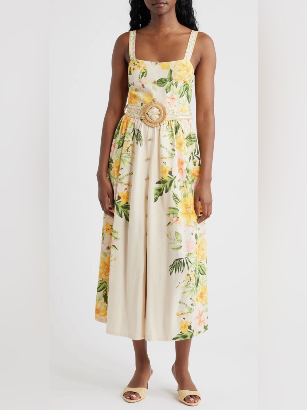 MOON RIVER Cream Multi Floral SMALL NWT